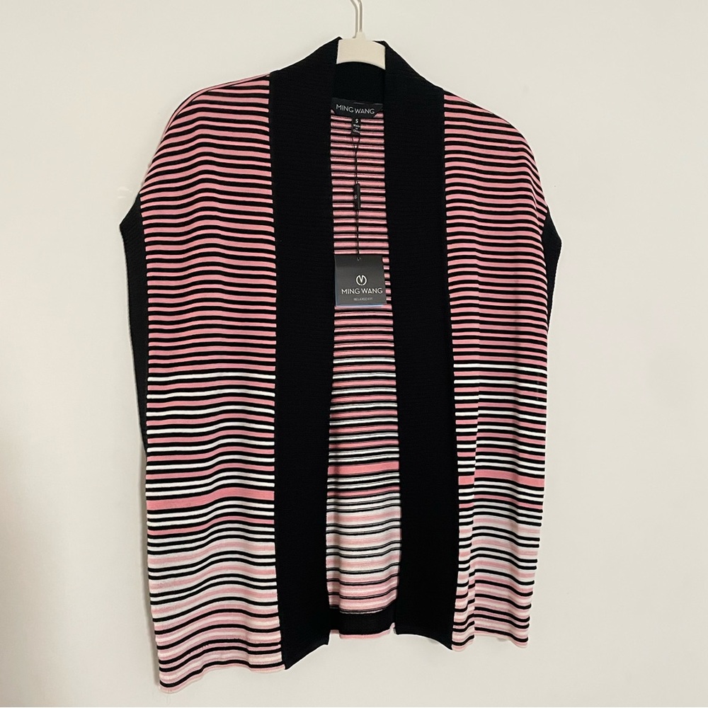 Ming Wang Open Sleeveless Sweater